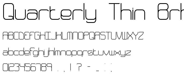 Quarterly Thin BRK font